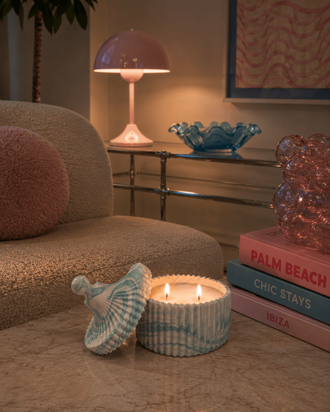 Luxury scented candle inspired by Cyprus, perfect for a gift