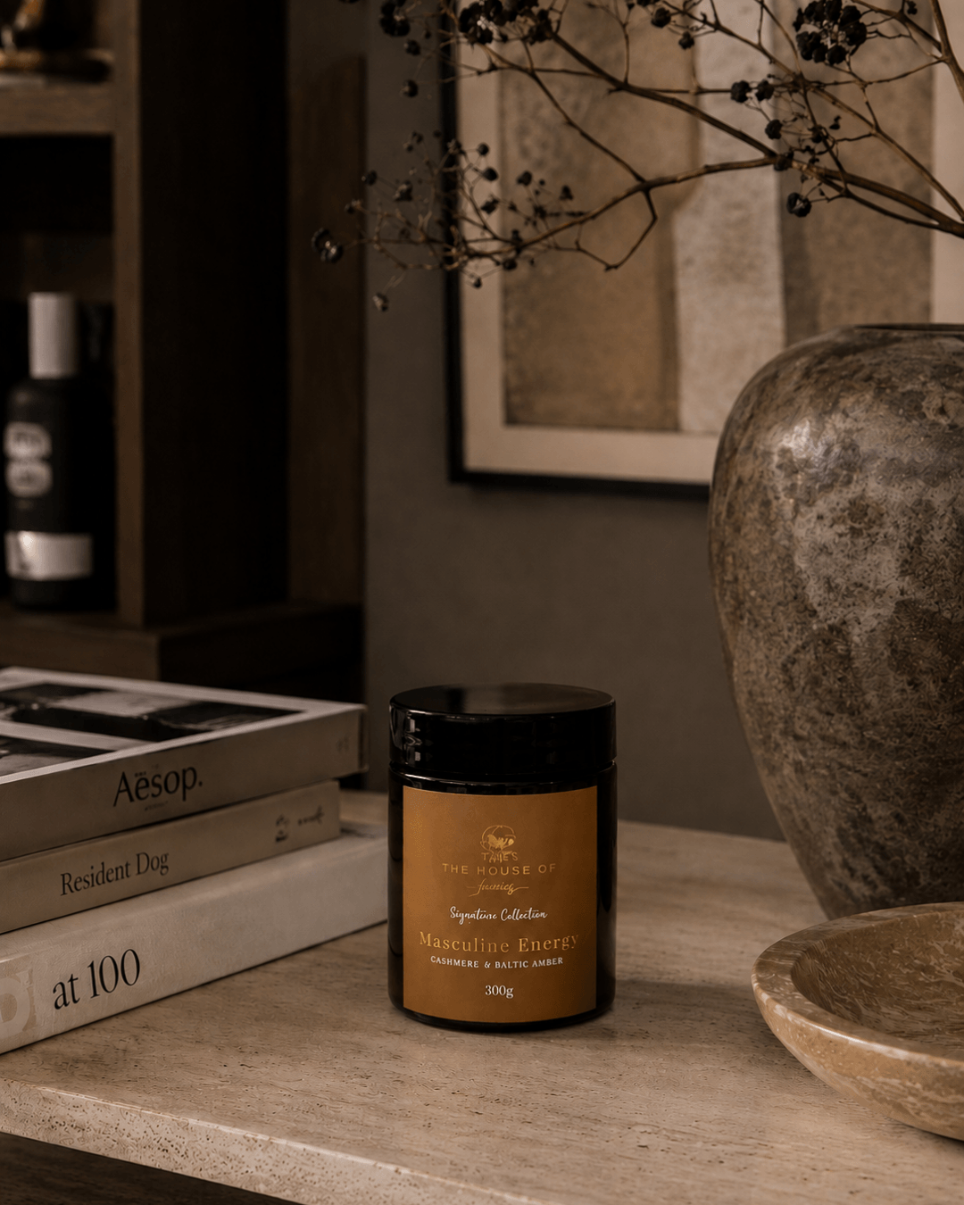 Luxury scented candle inspired by Cyprus, handcrafted for a refined home atmosphere