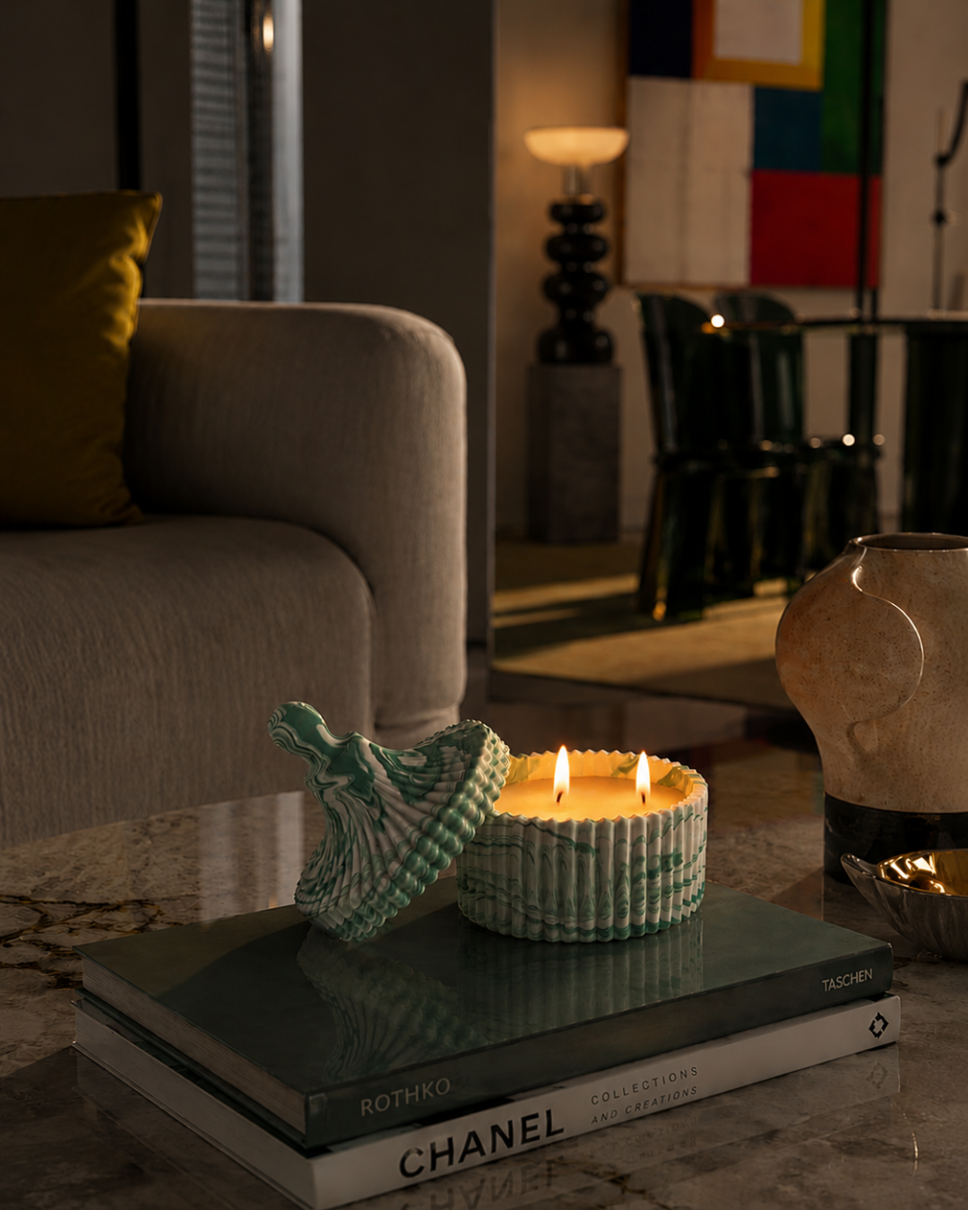 Cannabliss Lidded Gem Jar 100g Candle - Cannabis Flower & Cedarwood