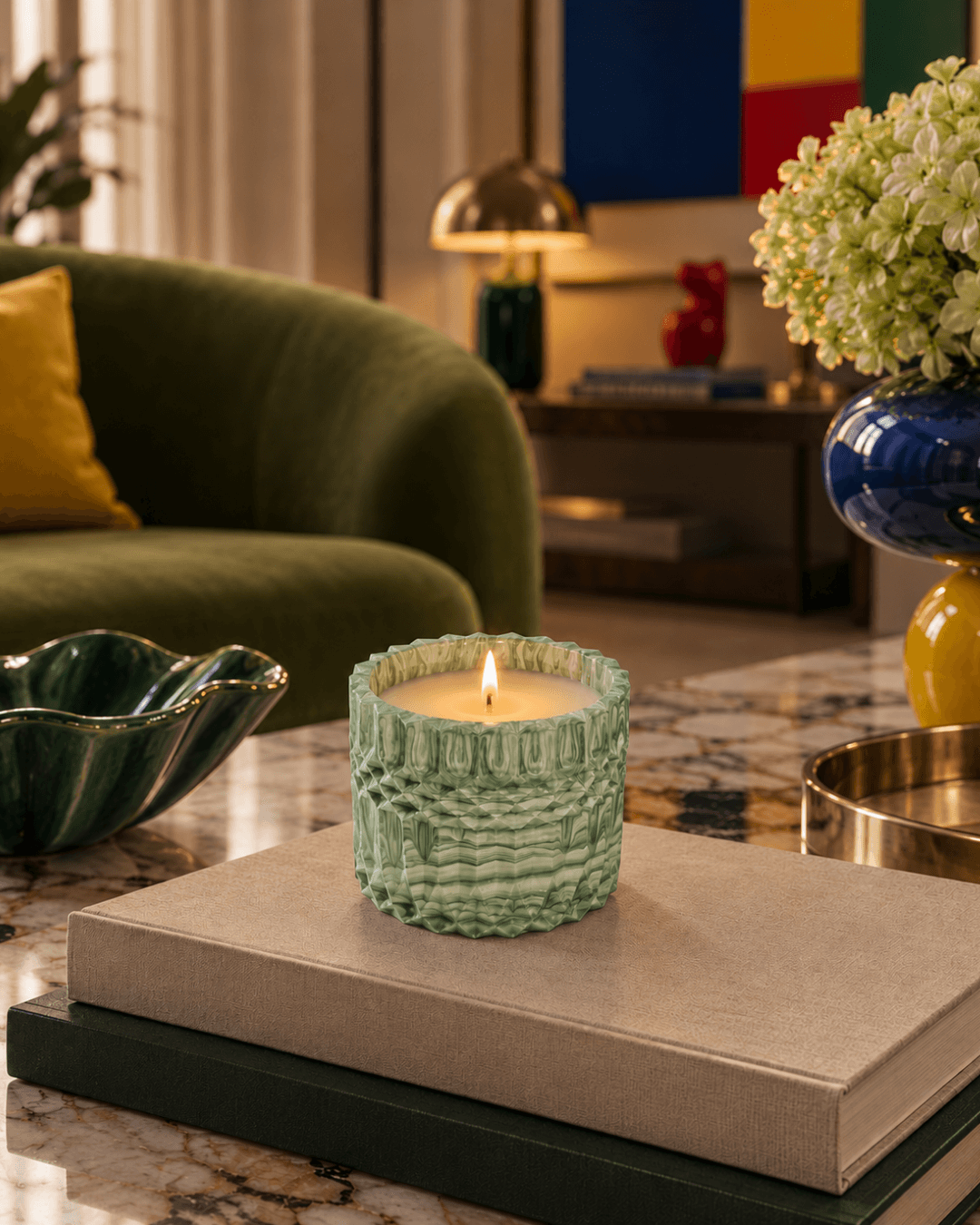 Luxury scented candle inspired by Cyprus, perfect for a gift
