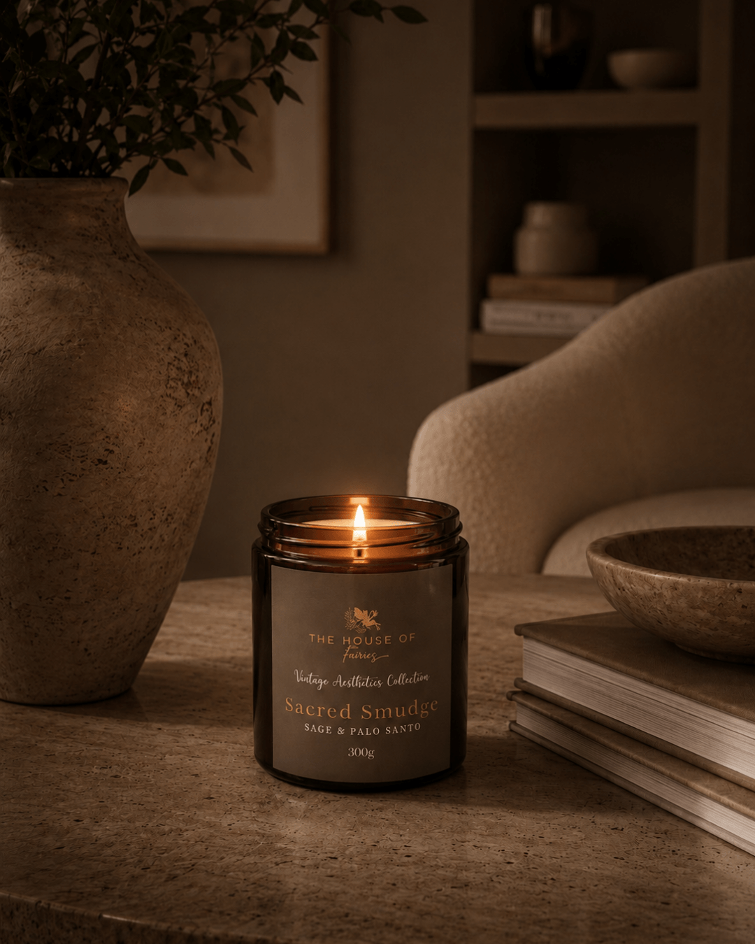 Luxury scented candle inspired by Cyprus, handcrafted for a refined home atmosphere