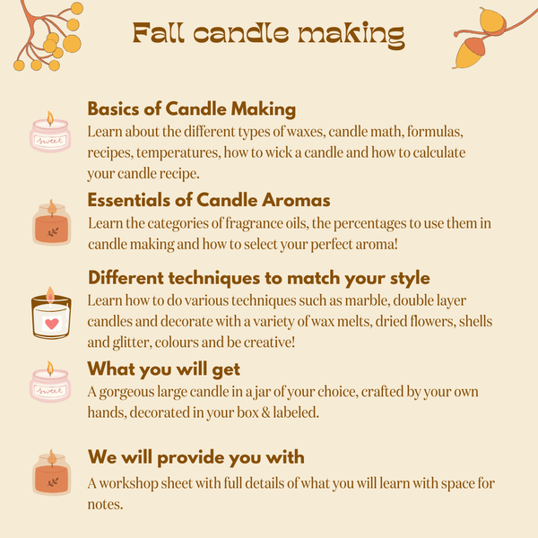Candle-Making Workshops - October, November, December 2025