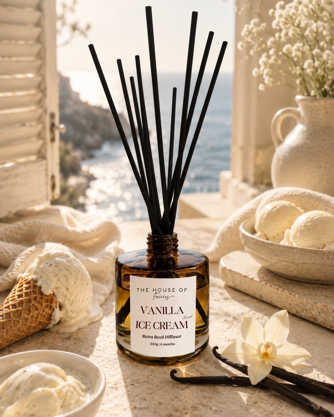 Vanilla Ice Cream Reed Diffuser