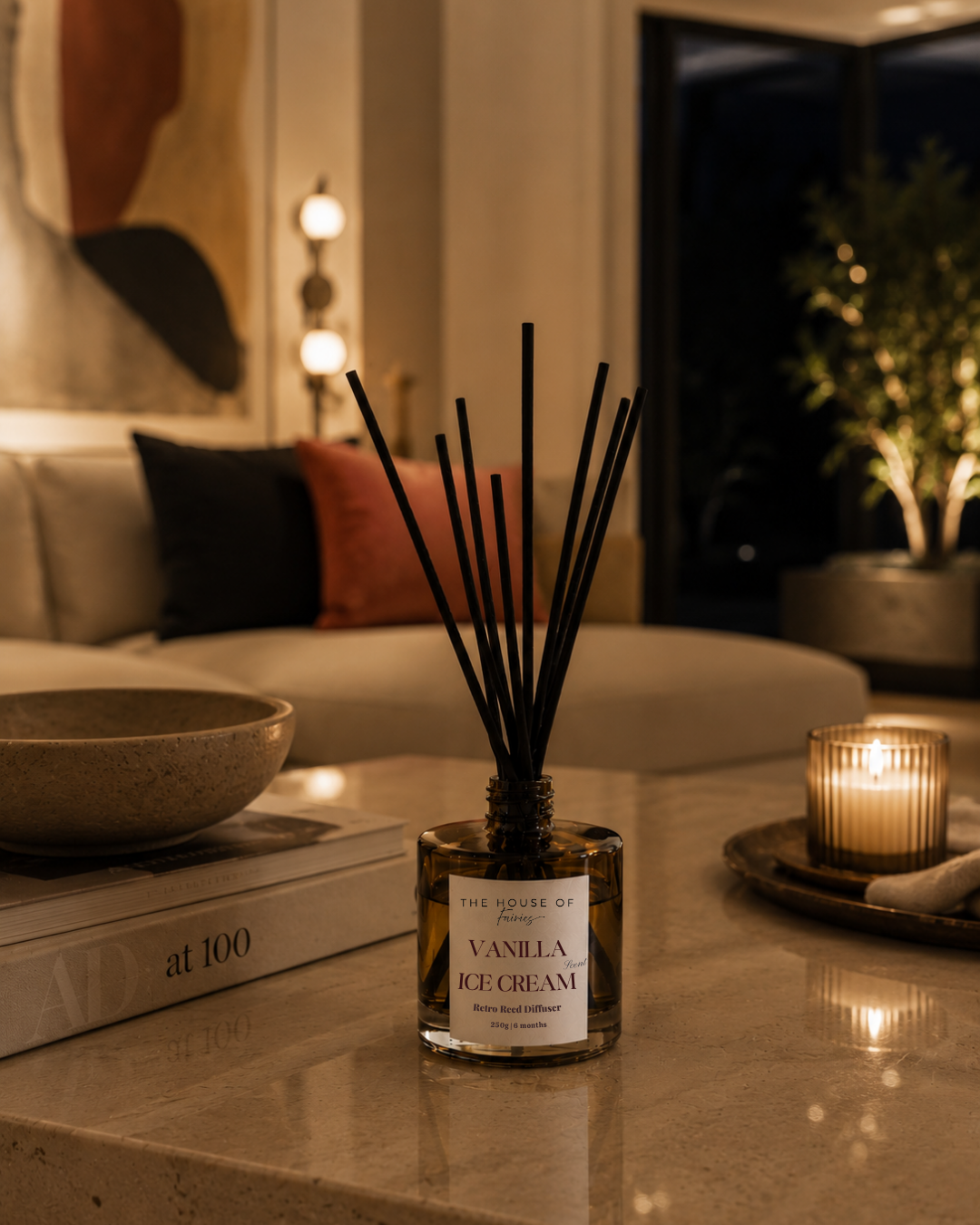 Vanilla Ice Cream Reed Diffuser