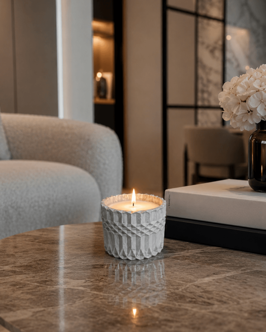 Luxury scented candle inspired by Cyprus, perfect for a gift