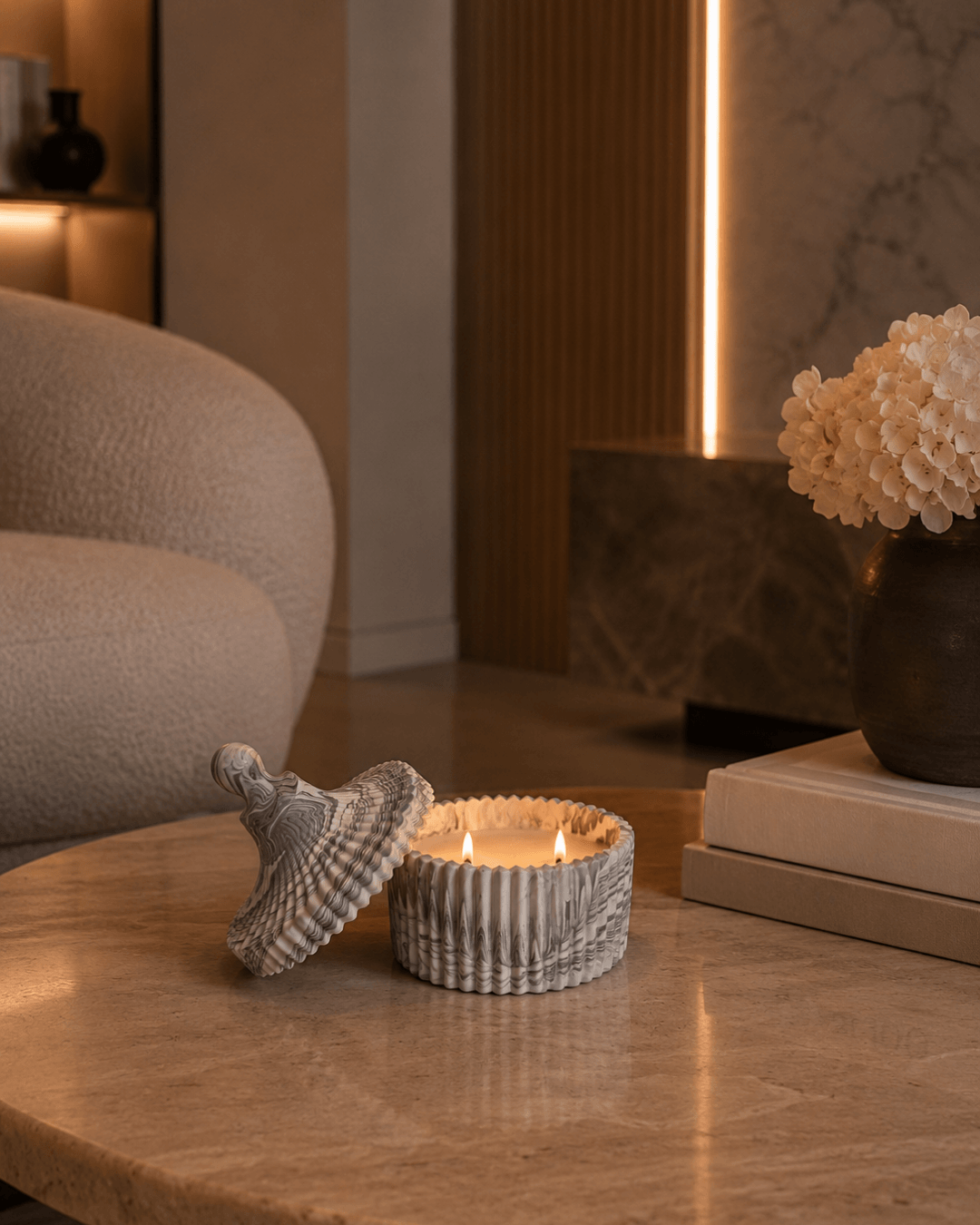 Luxury scented candle inspired by Cyprus, perfect for a gift