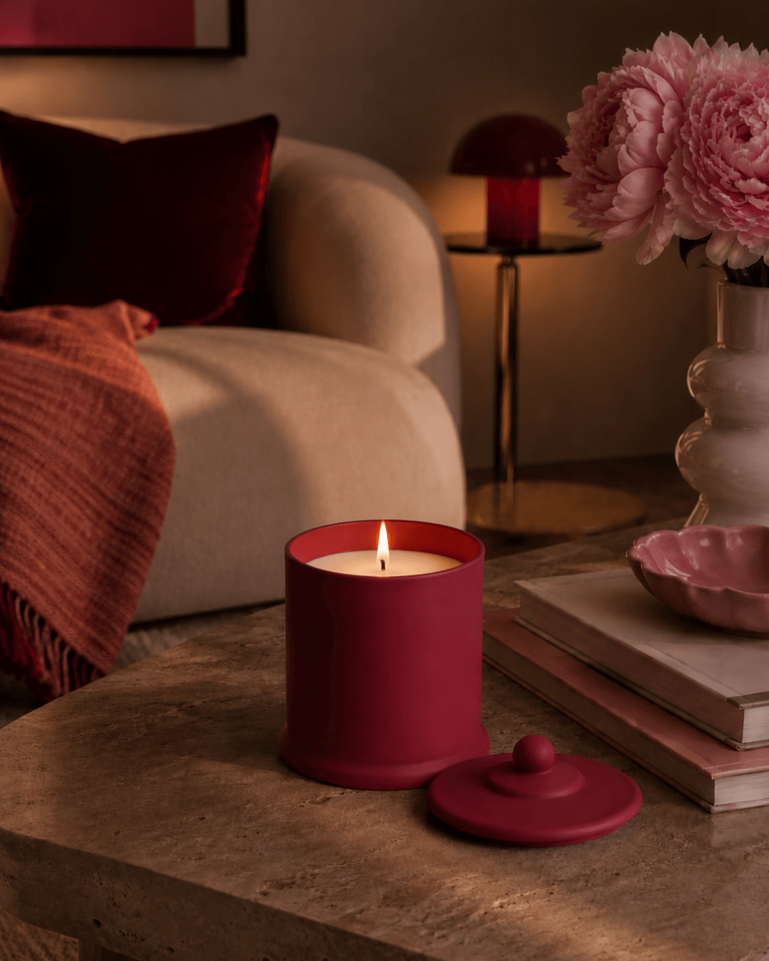 Luxury scented candle inspired by Cyprus, handcrafted for a refined home atmosphere