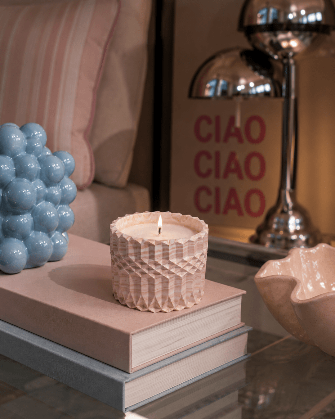 Luxury scented candle inspired by Cyprus, perfect for a gift