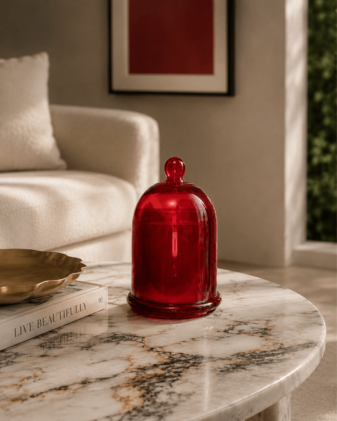 Luxury scented candle inspired by Cyprus, perfect for gifting