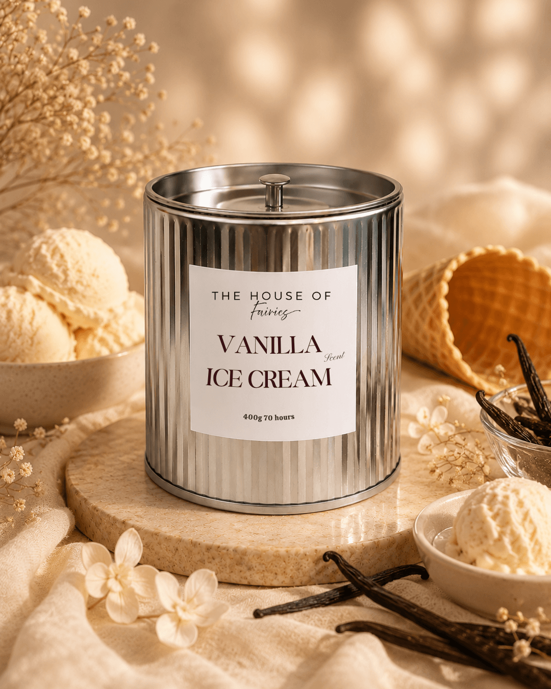 Luxury scented candle inspired by Cyprus, handcrafted for a refined home atmosphere