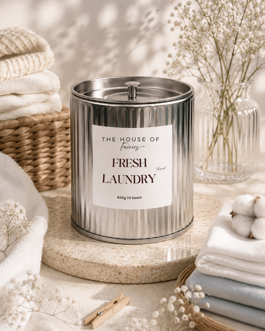Luxury scented candle inspired by Cyprus, handcrafted for a refined home atmosphere