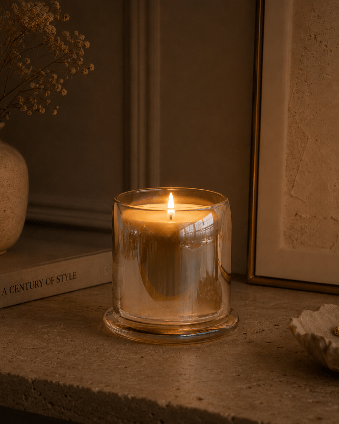 Luxury scented candle inspired by Cyprus, perfect for a gift
