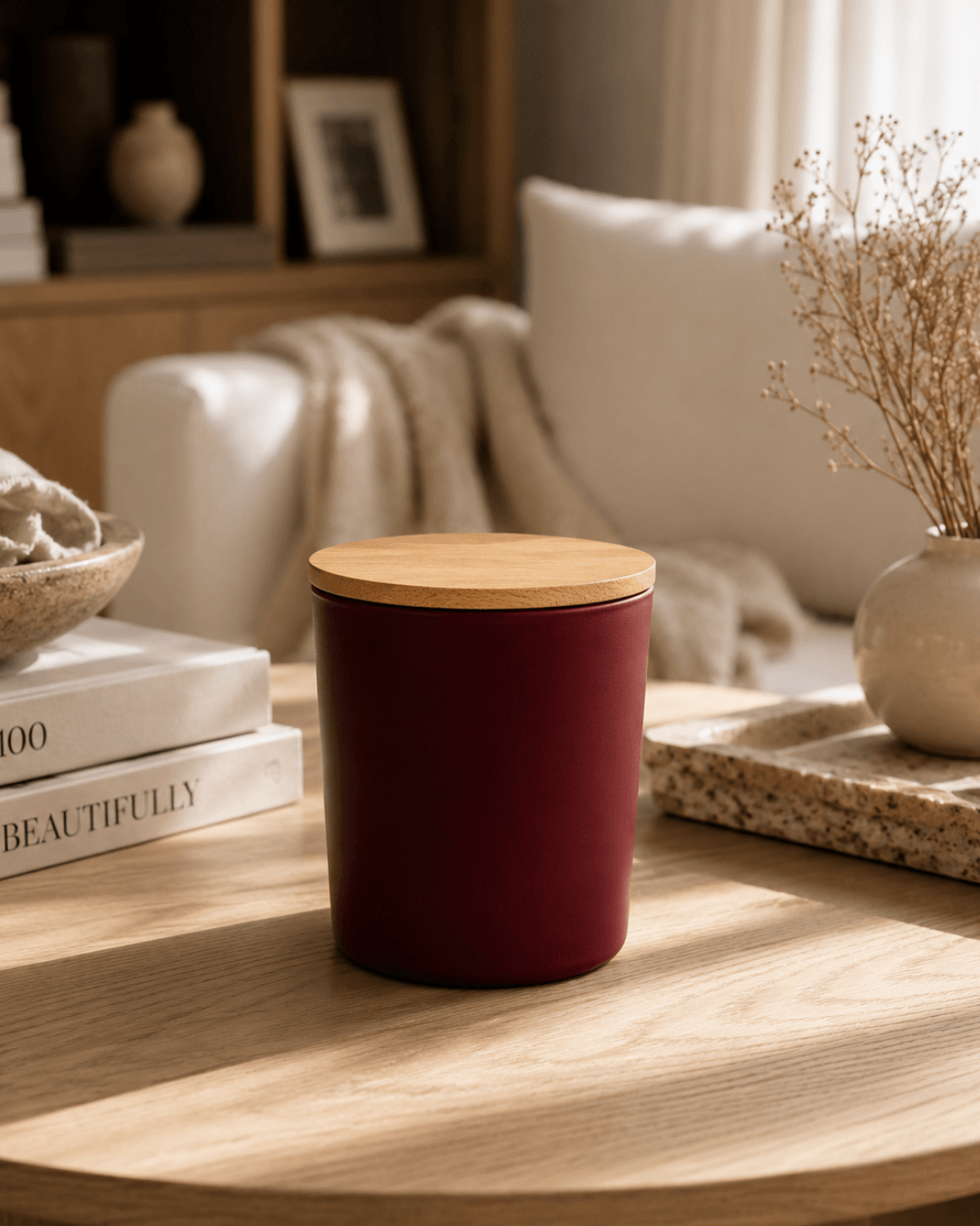 Luxury scented candle inspired by Cyprus, handcrafted for a refined home atmosphere